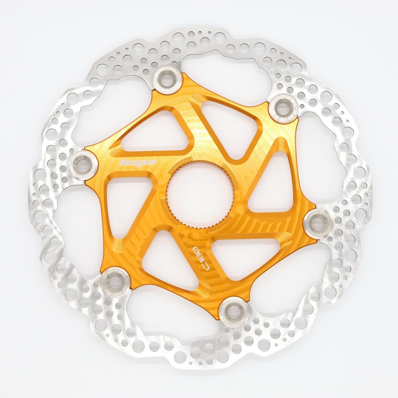 Hope Floating Disc Brake Rotor – 160mm – Centrelock – Standard – 1.8mm to 1.9mm – Orange