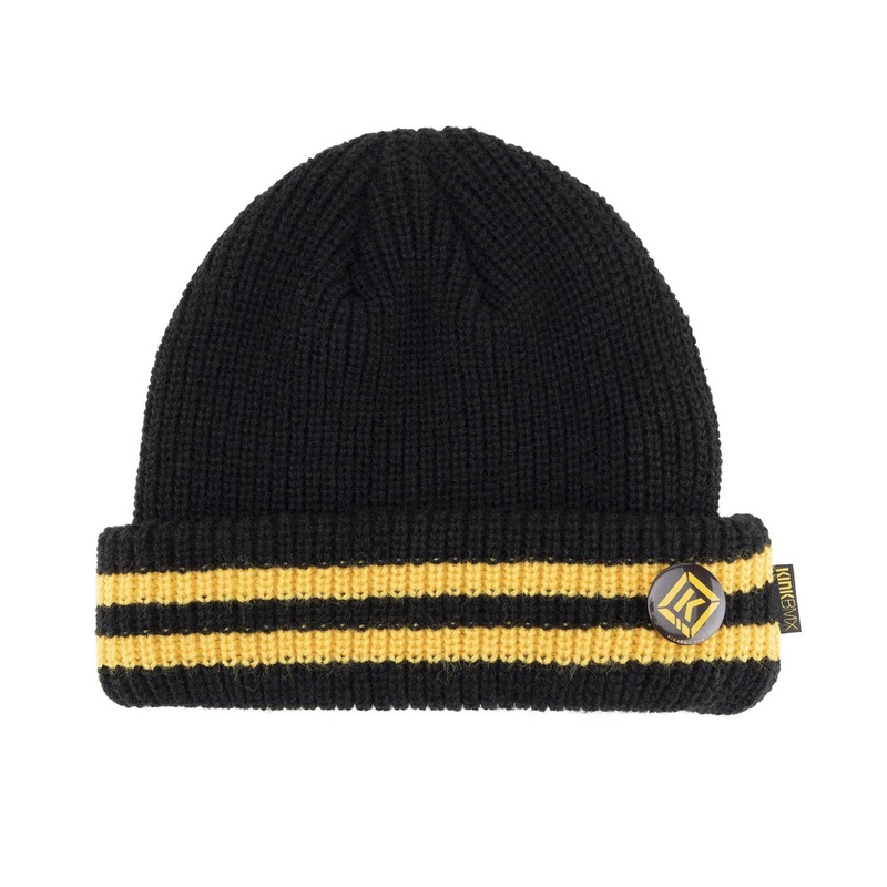 Kink Skully Beanie With Badge – Black