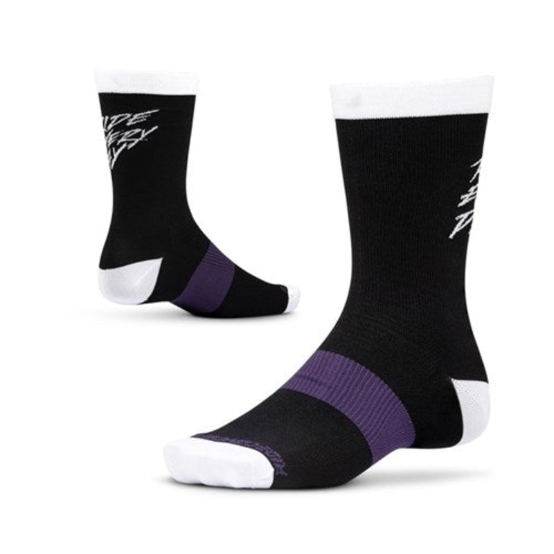 Ride Concepts Ride Every Day Socks – XL – Black – White