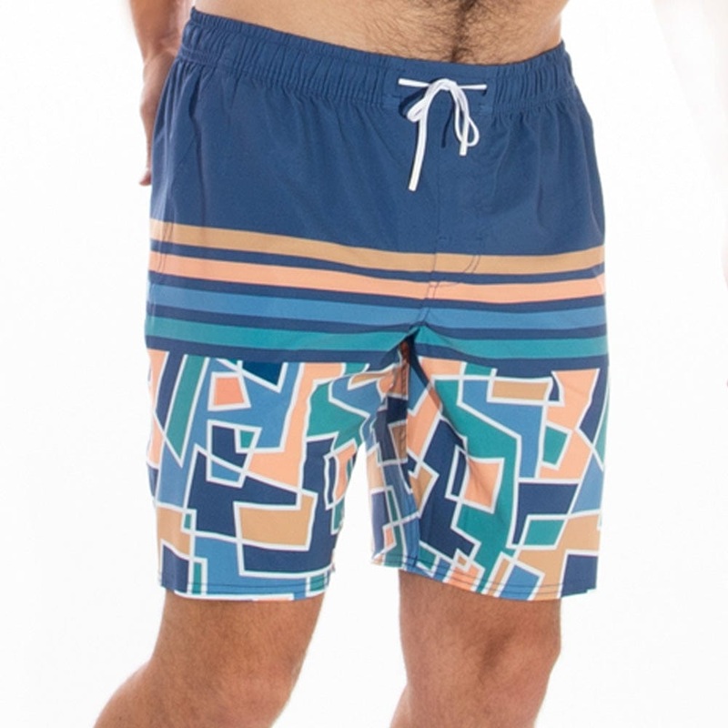 Makan – Mens Elasticated Boardie Blue