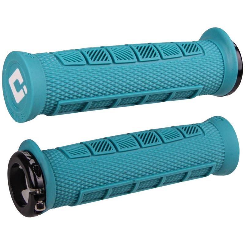 ODI Elite Pro V2.1 Grips – Turquoise/Black, Lock-On