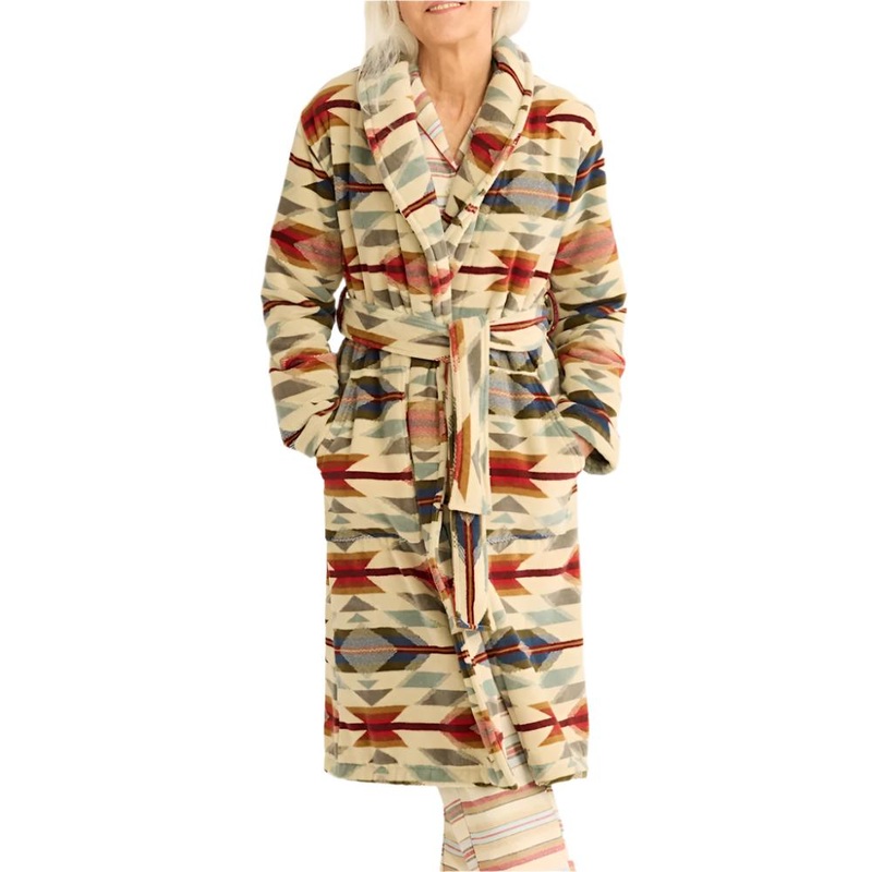 Pendleton Women’s Wyeth Trail Cotton Terry Robe Oatmeal