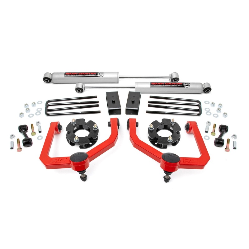 Rough Country | 3 Inch Lift Kit | N3 Shocks | Nissan Titan 2WD/4WD (2004-2024) | 83430RED