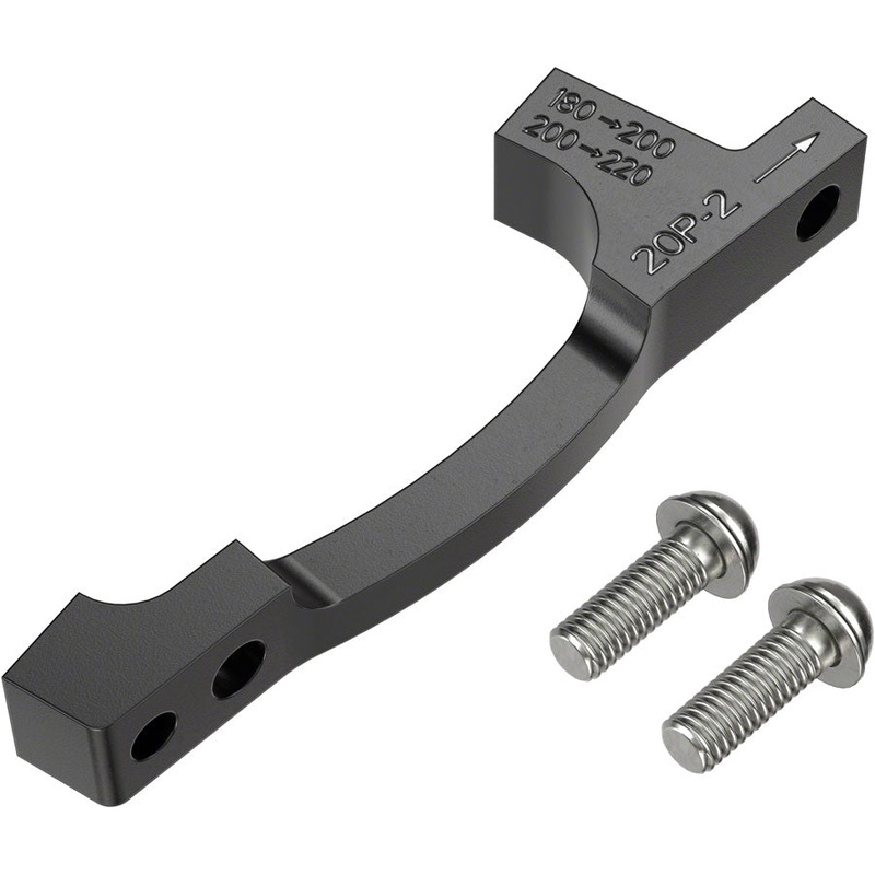 SRAM Post Bracket 20 P 2 Disc Brake Adaptor –  For 200mm and 220mm Rotors Only, Includes Bracket and Stainless Steel