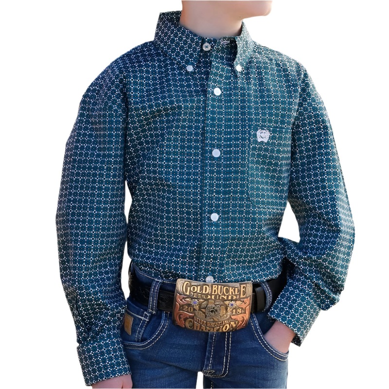 Cinch Boy’s Geo Print Shirt