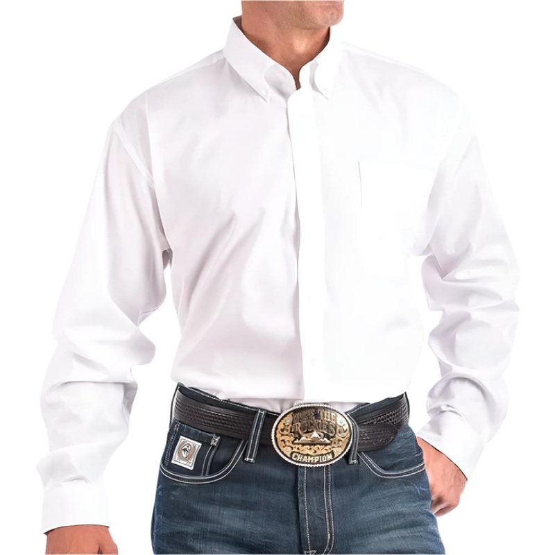 Cinch Men’s Solid White Button Shirt