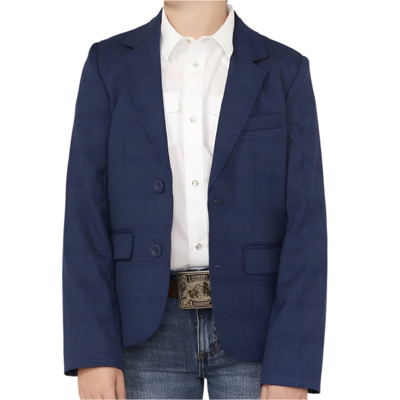 Rock & Roll Denim Boy’s Plaid Print Blazer