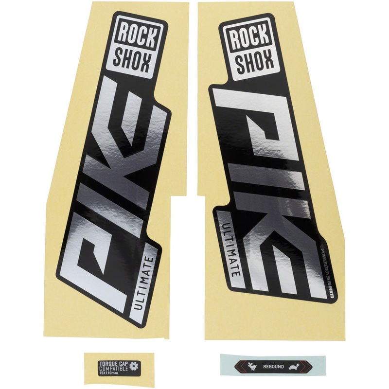 Rockshox Fork Decal Kit – Pike Ultimate, 27.5″/29″, Gloss Polar Foil/High Gloss Black