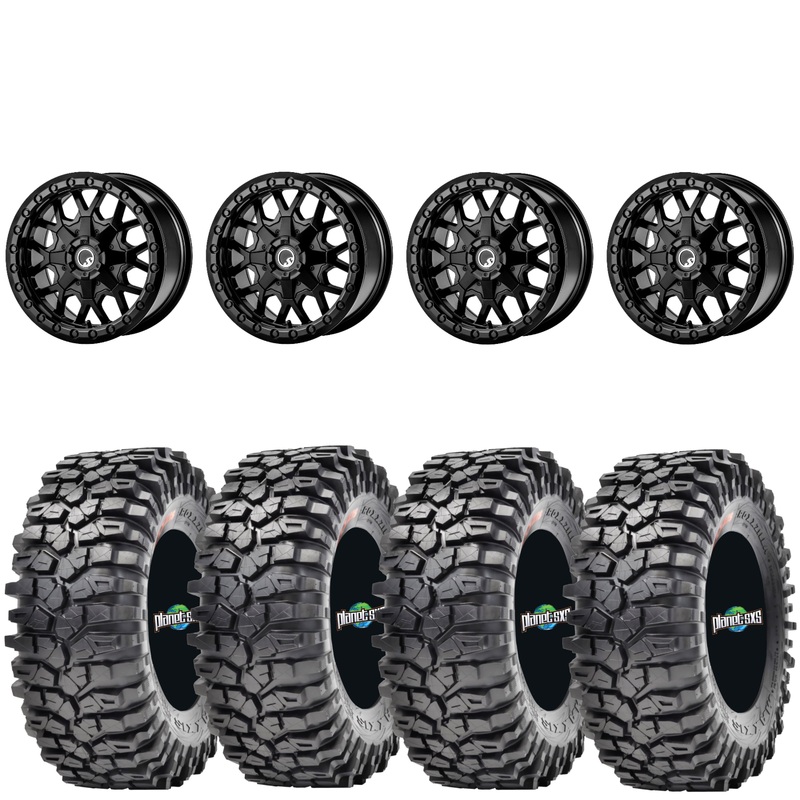 Super ATV MADLock Satin Black beadlock on Maxxis Roxxilla | 4/156