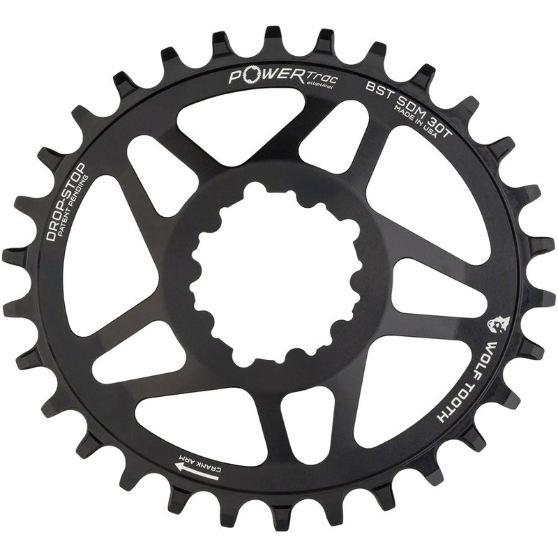 Wolf Tooth Elliptical Direct Mount Chainring – 30t, SRAM Direct Mount, Drop-Stop A, For SRAM 3-Bolt Boost Cranksets, 3mm