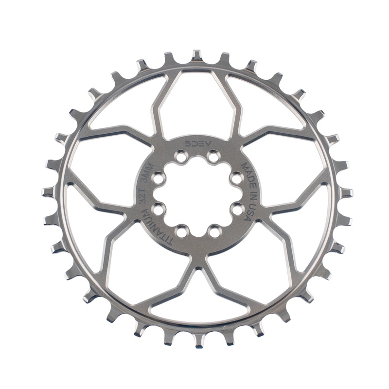 8 Bolt Titanium Chainring – T-Type RAW