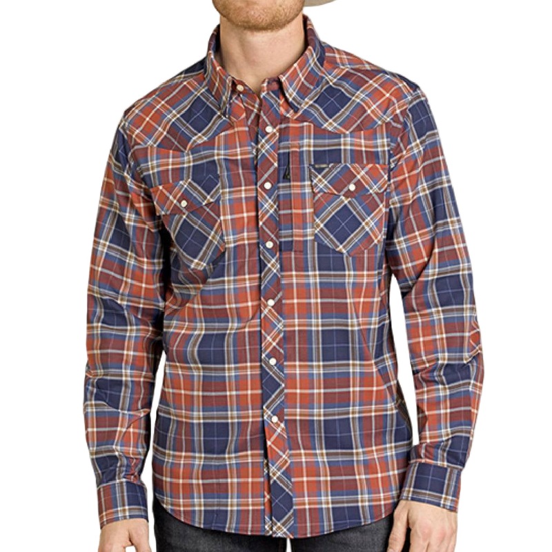 Rock & Roll Denim Men’s Western Tek Plaid Snap Shirt