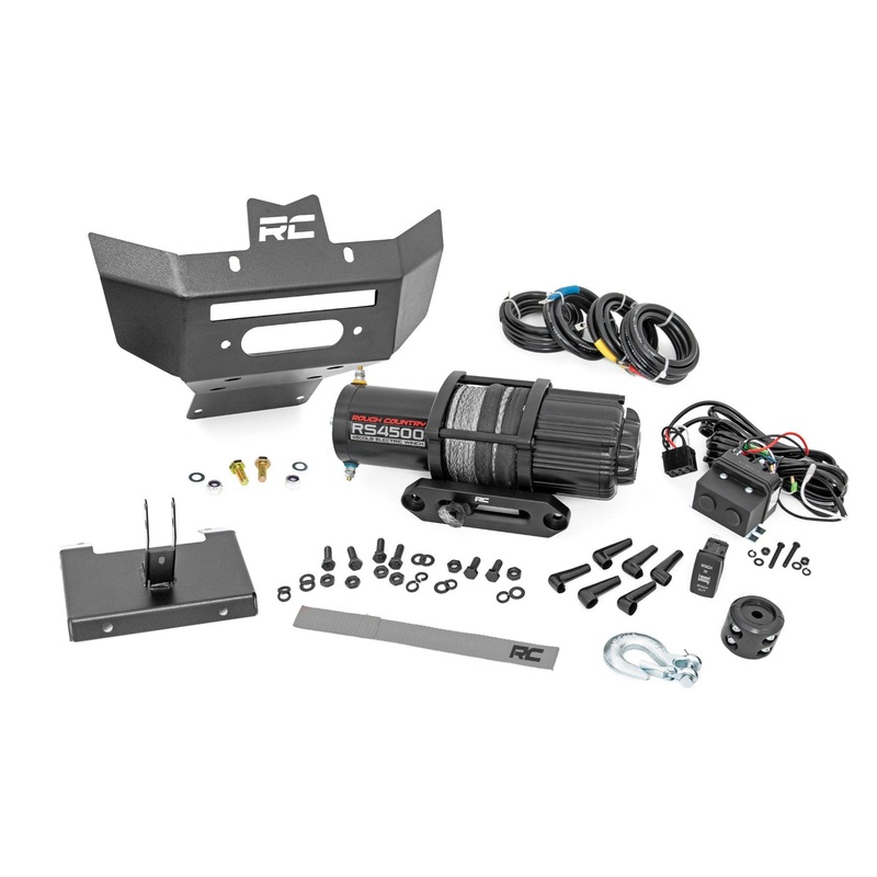 Rough Country | Winch Bumper | 4500-Lb Winch | Synthetic Rope | Can-Am Renegade 1000/Renegade 500  | 97070