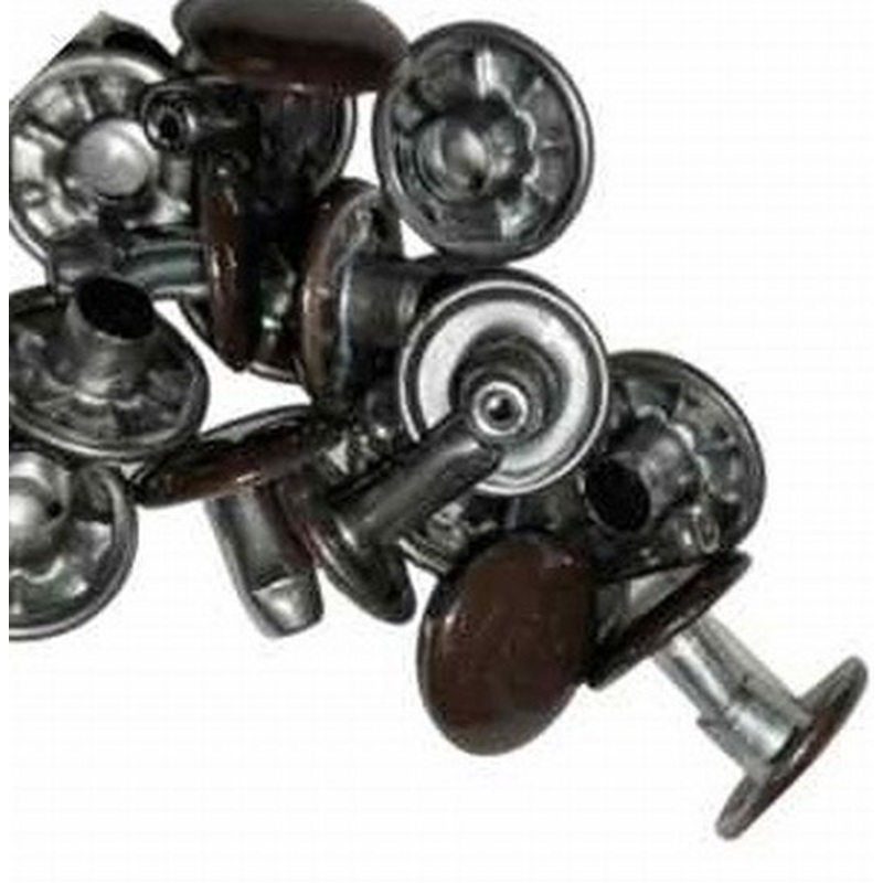 Rivets male female per 10 brown 12mm