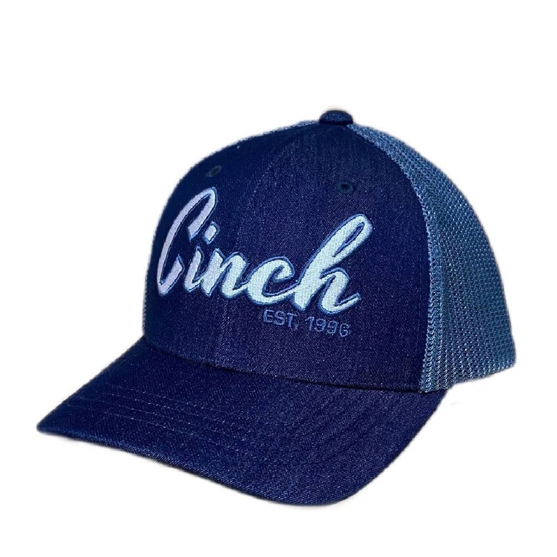 Cinch Youth Blue Denim Trucker Cap