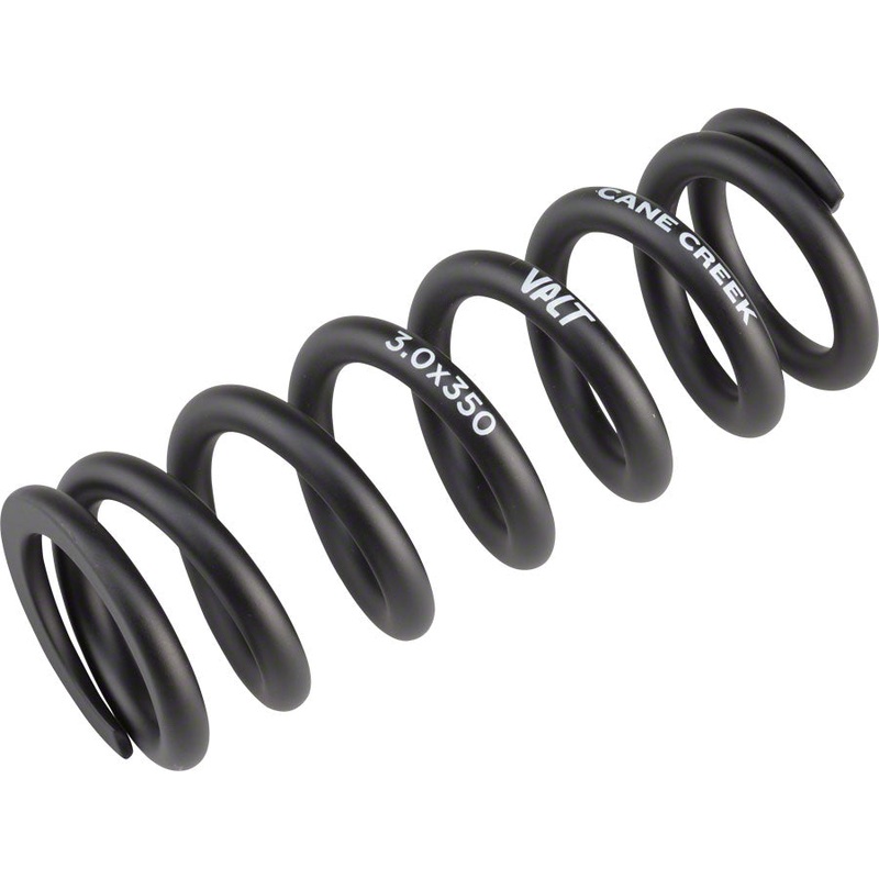 Cane Creek VALT Lightweight Steel Coil Rear Shock Spring, 3.00″/76mm x 350lb, Black