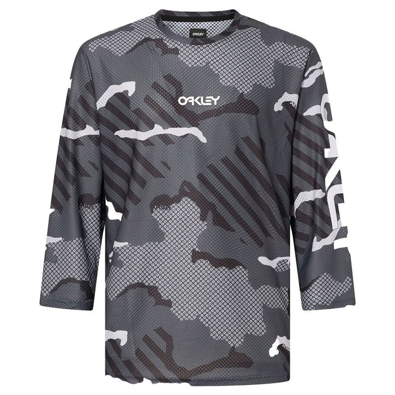 Oakley Ride Free Long Sleeve Jersey – M – Black Stripe – Grip Camo