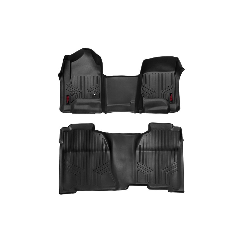 Rough Country | Floor Mats | FR & RR | OV Hump | Crew | Chevy/GMC 1500/2500HD/3500HD 2WD/4WD | M-21143