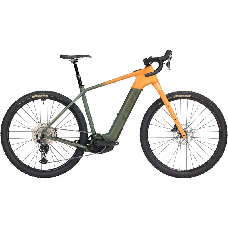 Salsa Tributary C GRX 820 Ebike – 29″ Carbon Dark Pine/Terracotta X-Small