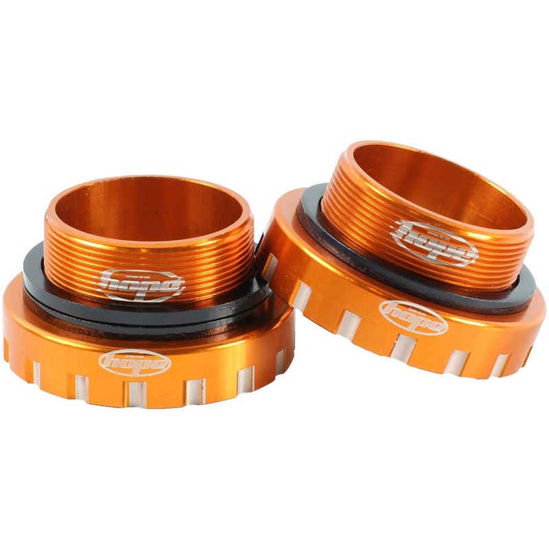 Hope BSA30 Threaded Bottom Bracket – 68/73/83/100/120mm For 30mm Spindle Stainless Orange