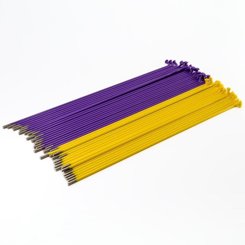 Source Stainless Spokes (40 Pack) – Purple/Yellow