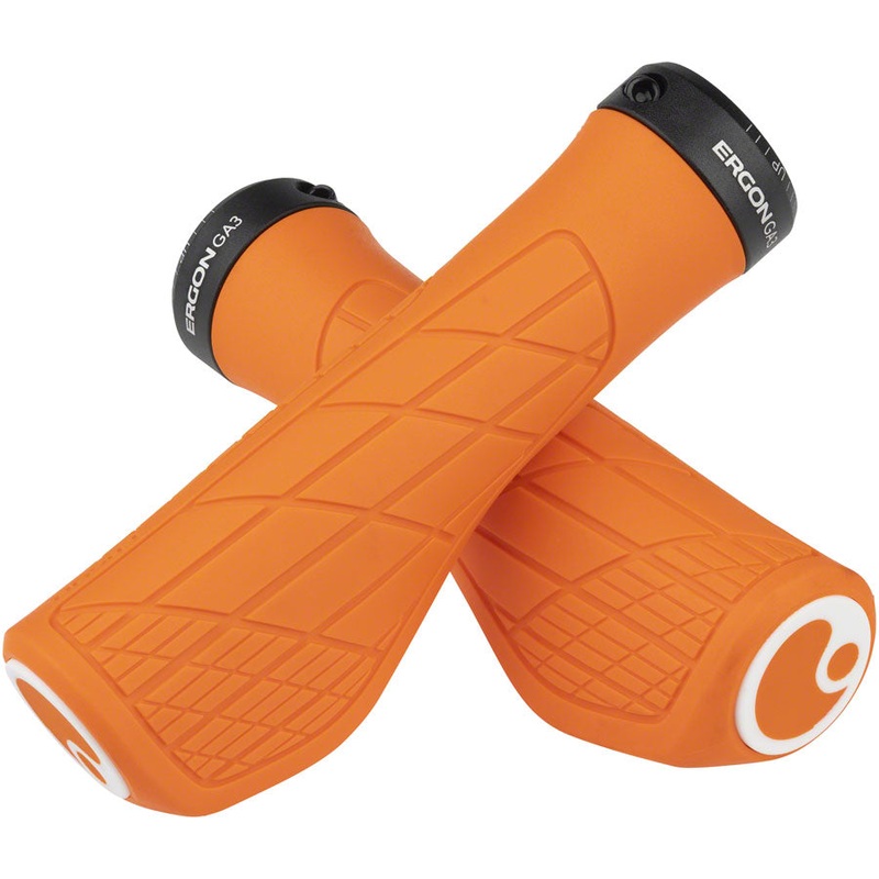 Ergon GA3 Grips – Juicy Orange, Lock-On Small