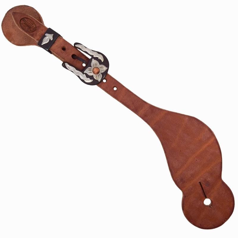 Teskey’s Men’s Contoured Spur Straps w/Floral Buckle