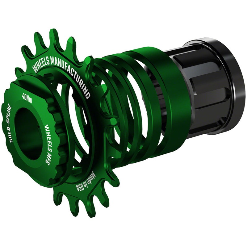 Wheels Manufacturing SOLO-SPLINE Micro Spline Single Speed Conversion Kit – 18t, For Shimano Micro Spline Hub Bodies,