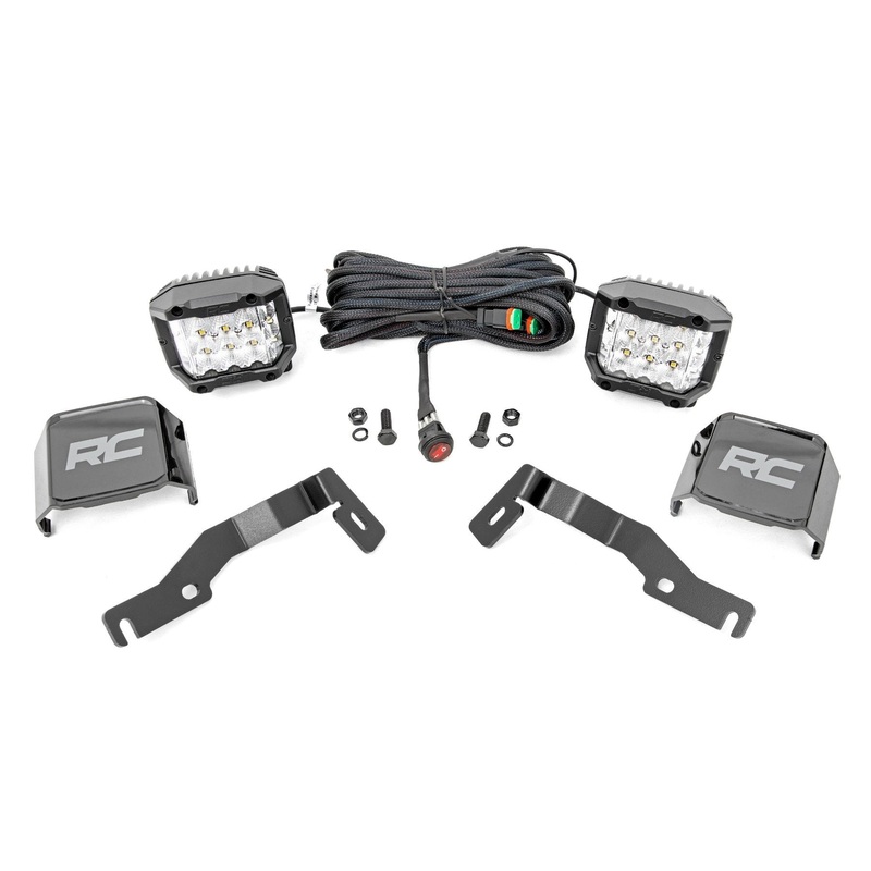 Rough Country | LED Light Kit | Ditch Mount |  3″ OSRAM | Wide | Toyota Tacoma 2WD/4WD (24-25) | 72105