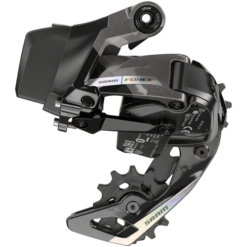 SRAM Force AXS eTap Rear Derailleur – 12-Speed, Medium Cage, 36t Max, (Battery Not Included), Iridescent Gray, D2