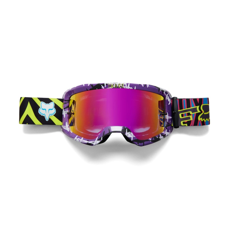 Fox Main Barbed Wire SE Goggles – One Size Fits Most – Purple – Grey Mirror Lens