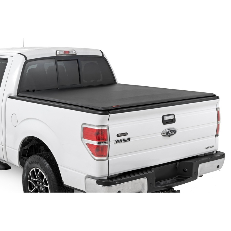 Rough Country | Soft Roll Up Bed Cover | 5’7″ Bed | Ford F-150 2WD/4WD (2004-2014) | 42509550