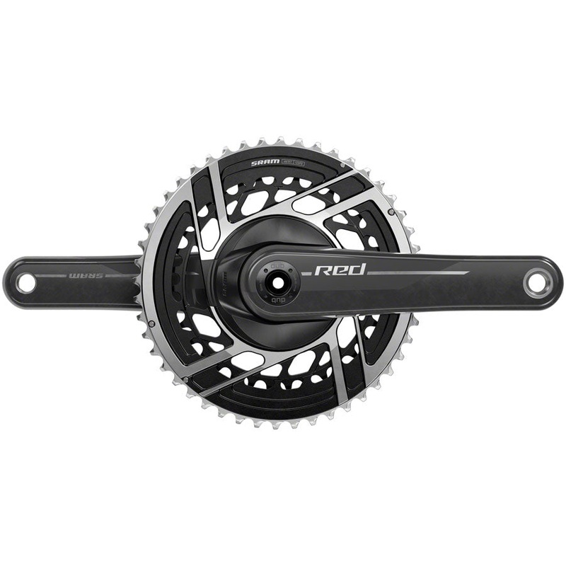 SRAM RED Crankset – 167.5mm, 2x 12-Speed, 48/35t, 8-Bolt Direct Mount, DUB Spindle Interface, Natural Carbon, E1