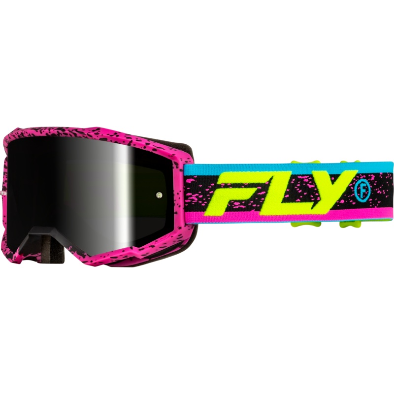 Yth Zone Goggle Pnk/Blk/Hi Vis W/ Black Mirror/Smoke Lens