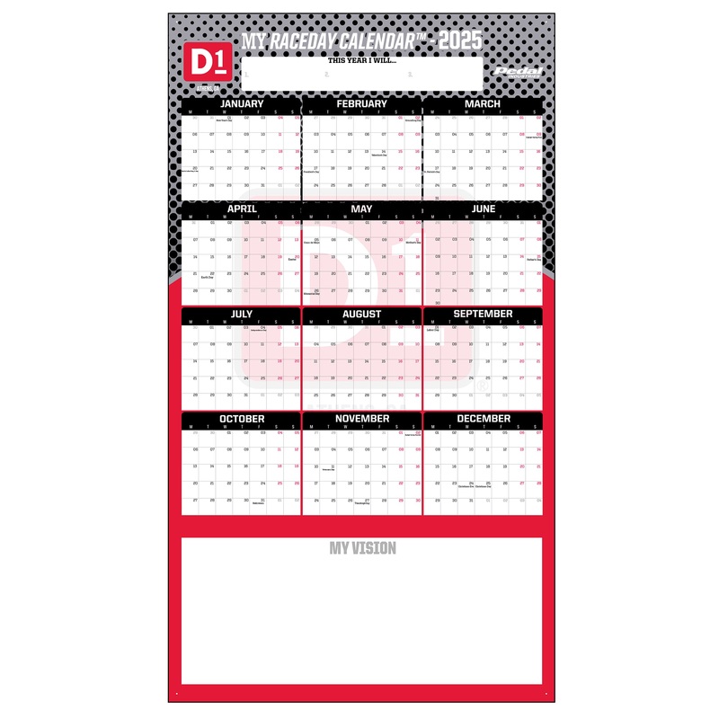 D1 Athens GA 2025 GIANT MY RACEDAY CALENDAR