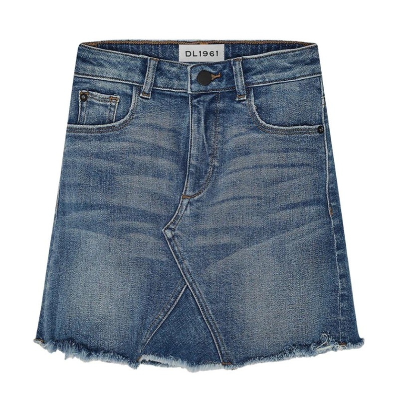 DL1961 Classic Cut Denim Jenny Skirt BLUE ROSE