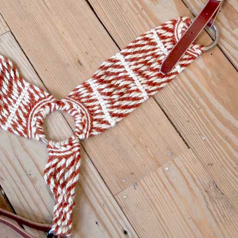 Handmade Red & White 3 Piece Breast Collar