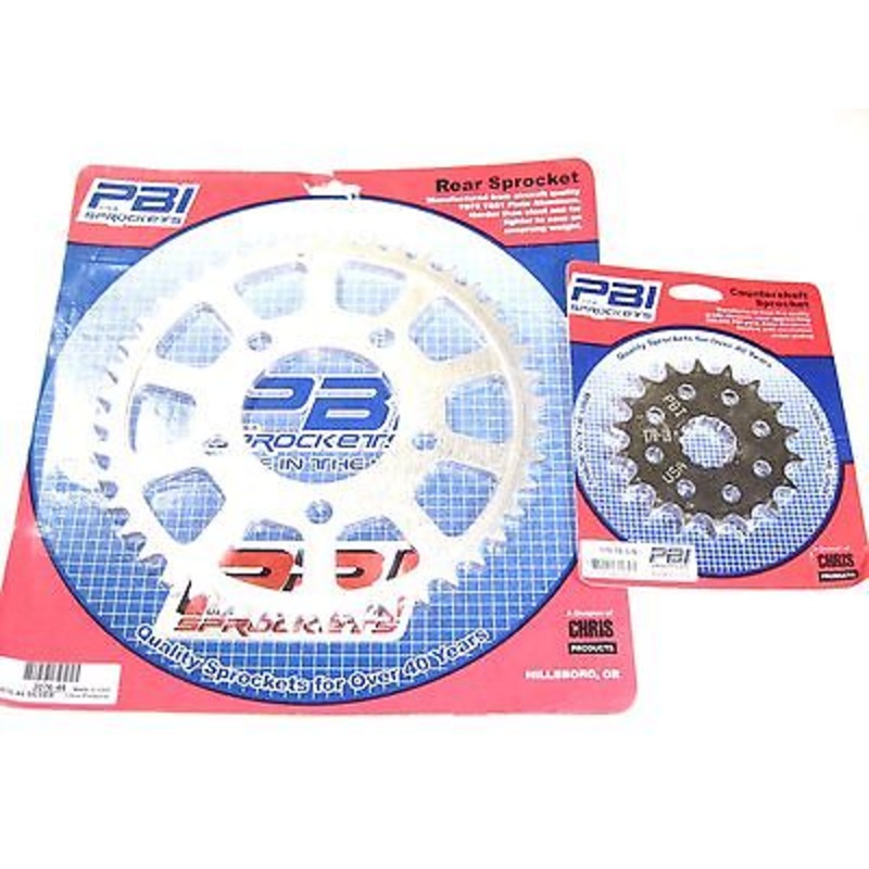 PBI Triumph front & rear drive sprocket set 1991 to 06 Adventurer Daytona Legend Tiger