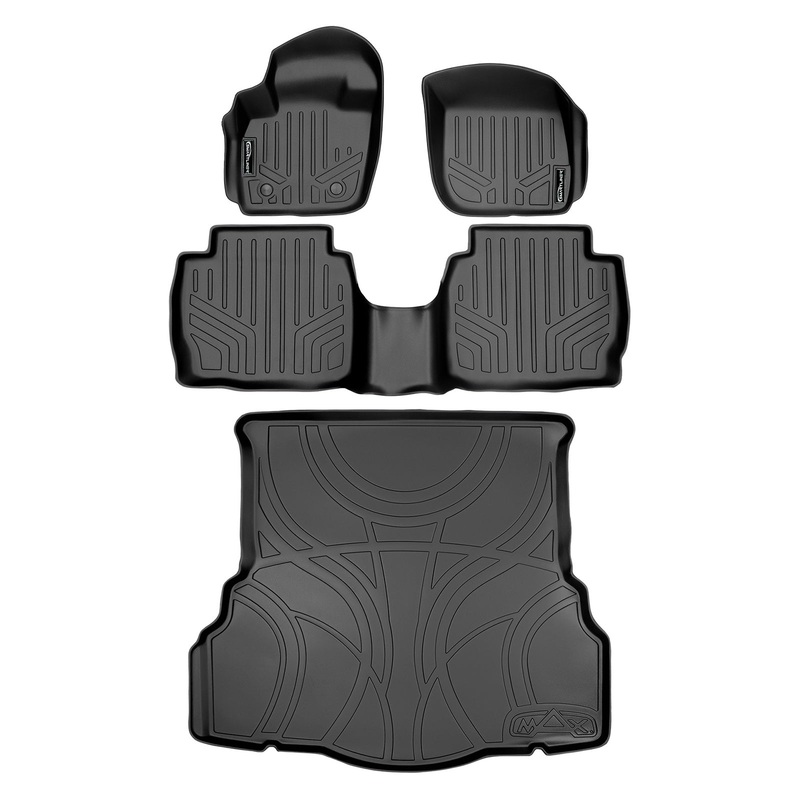 SMARTLINER Custom Fit Floor Liners For 2013-2016 Ford Fusion (No Hybrid Models) Black