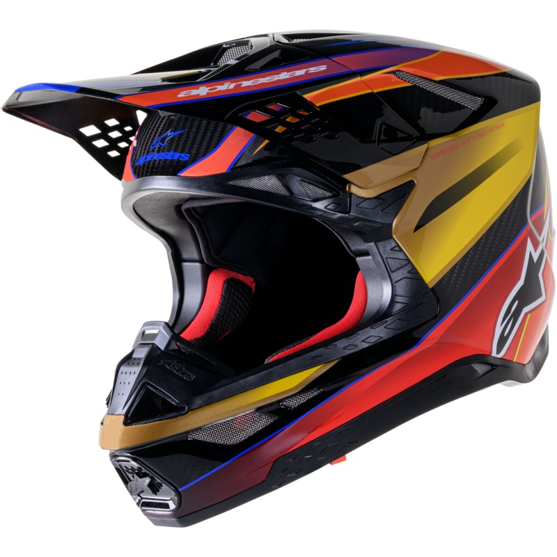 Supertech S M10 Era Helmet Gold Ylw/Rio Red Glossy 2x