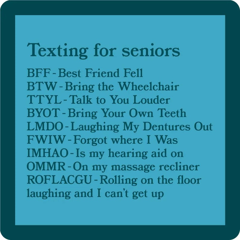 Texting For Seniors Coaster
