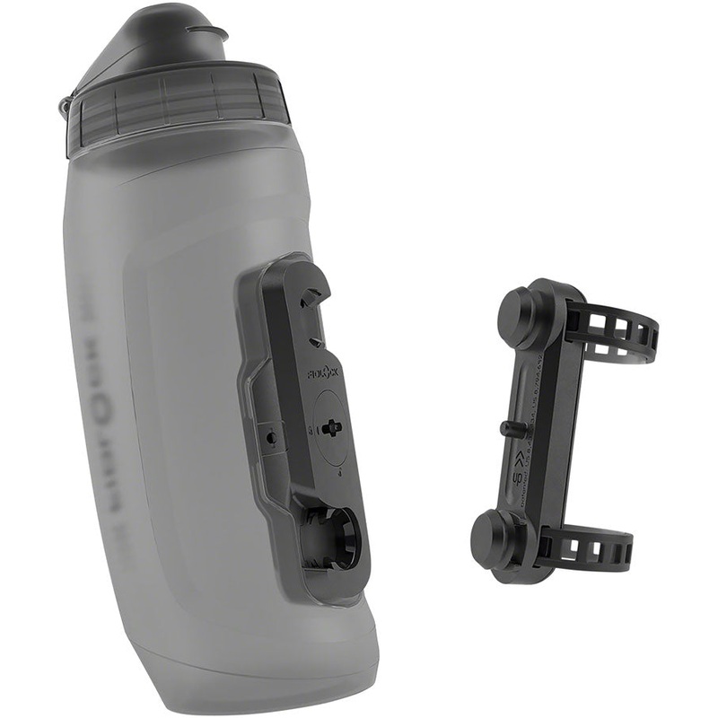 Fidlock TWIST Water Bottle Cage Set – Universal Base Mount Strap-On 590ml Smoke