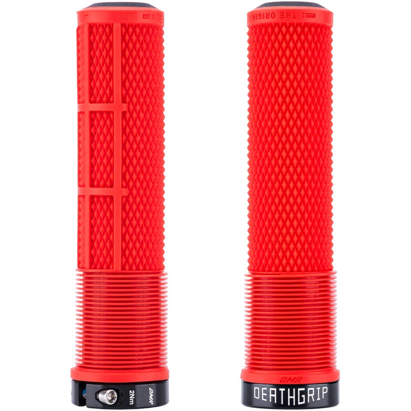 DMR DeathGrip 2 Flangeless Grips – Thick Lock-On Red