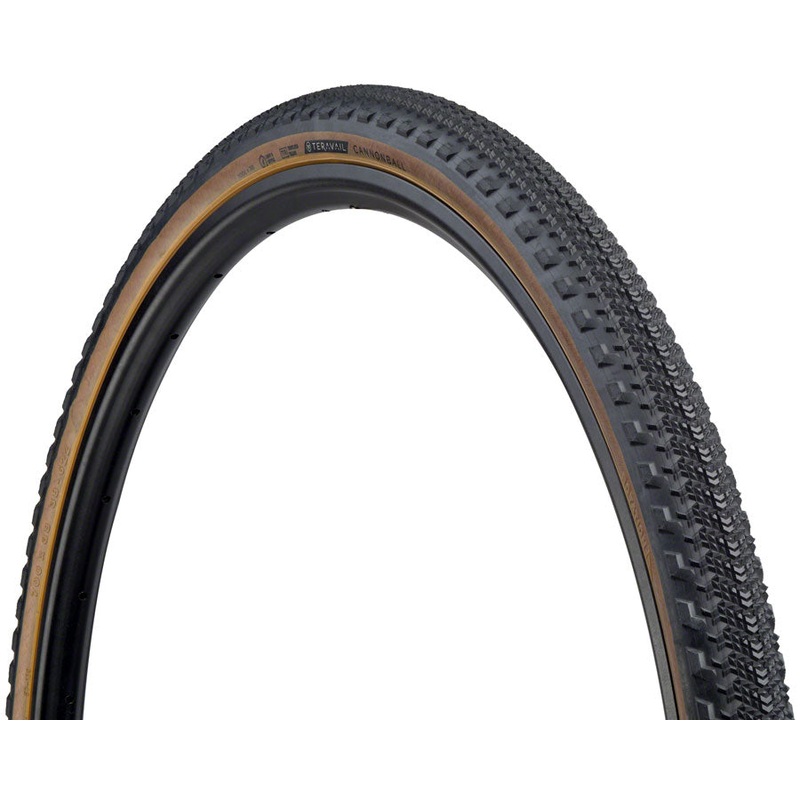 Teravail Cannonball Tire – 700 x 38, Tubeless, Folding, Tan, Light and Supple