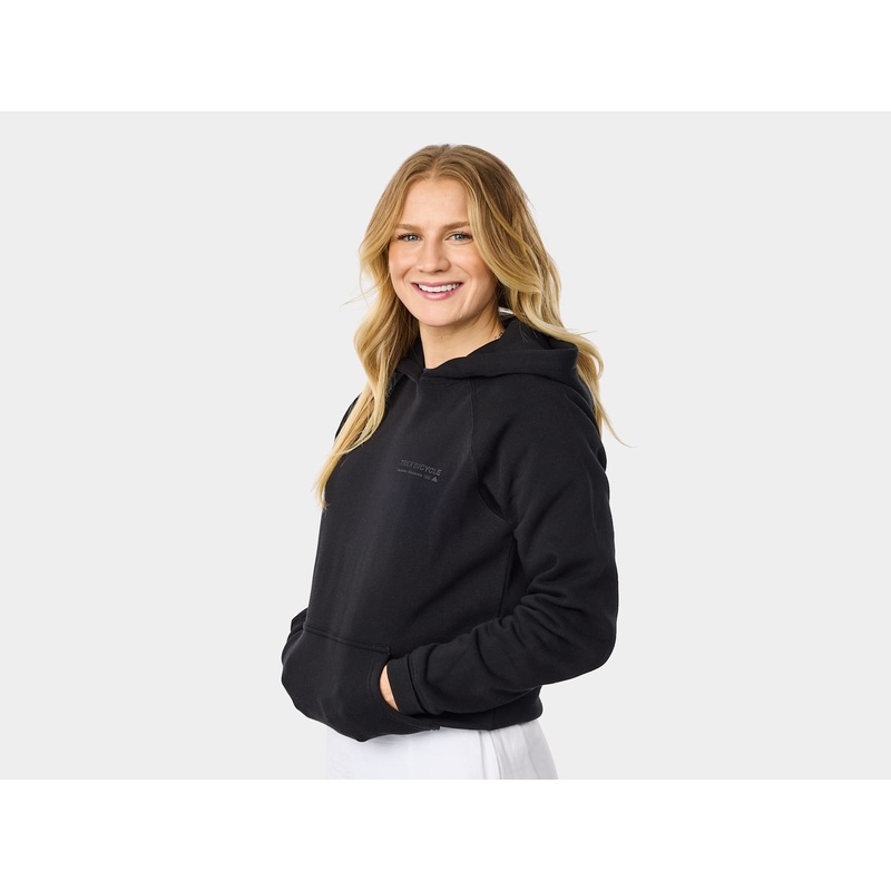 Trek Left Stacked Unisex Hoodie Black