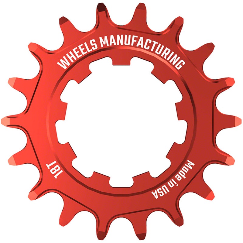 Wheels Manufacturing SOLO-SPEED Cog – 18t Fits SOLO-SPLINE SOLO-XD kits Red