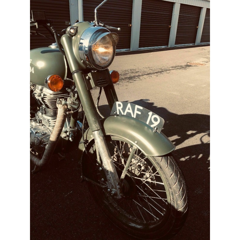 Pedestrian Slicer front fender number plate Triumph Hinkley Bonneville thruxton *