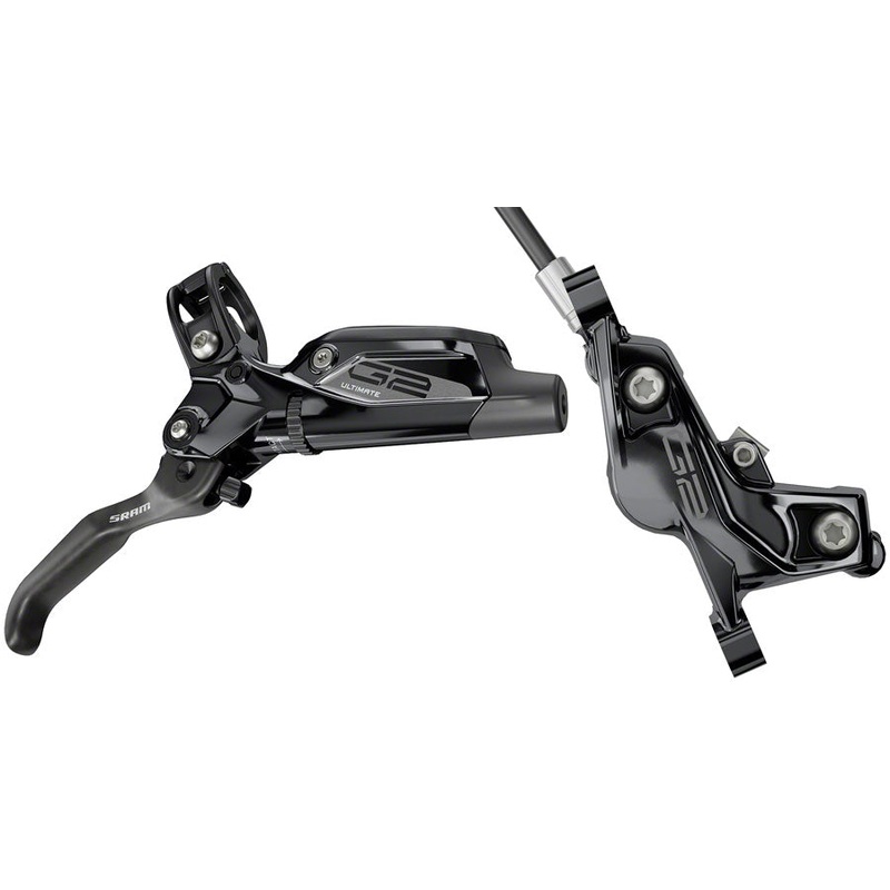 SRAM G2 Ultimate Disc Brake and Lever – Front, Hydraulic, Post Mount, Carbon Lever, Titanium Hardware, Gloss Black, A2