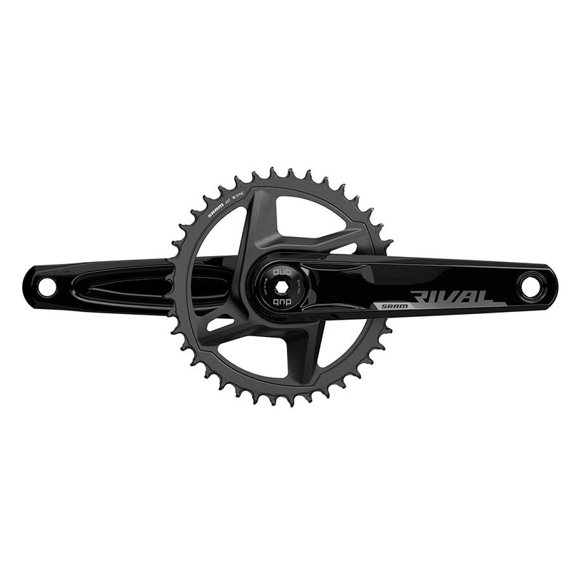 SRAM Rival 1 AXS Wide Crankset – 170mm 12-Speed 46t 8-Bolt Direct Mount DUB Spindle Interface BLK D1
