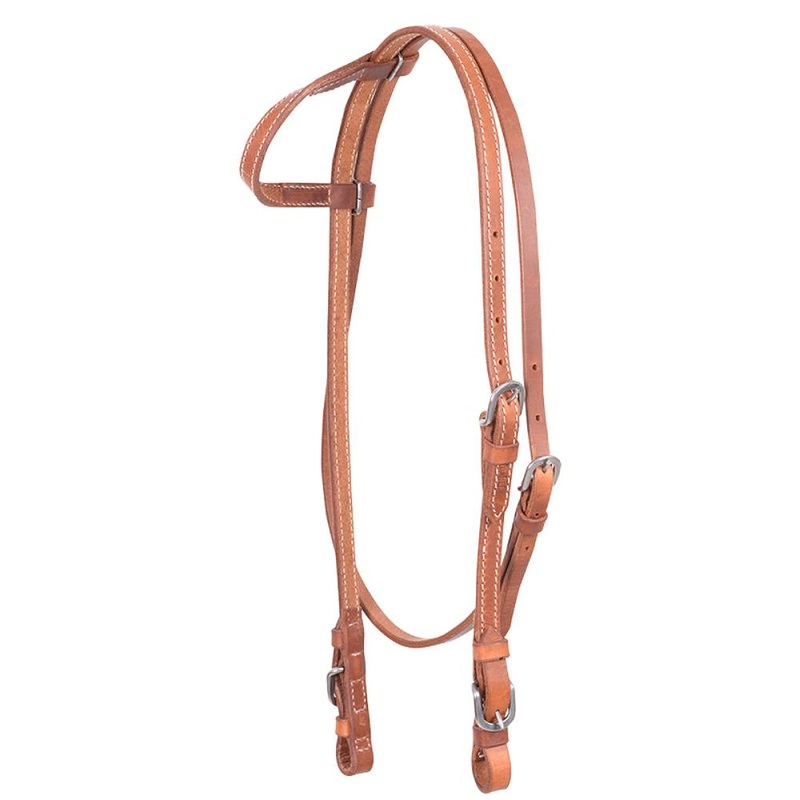 Cashel Harness Leather Slip Ear Headstall w/Throat Latch